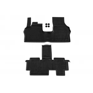 image-47-Specific rubber mats suitable for Volkswagen ID.Buzz after 2022 with 5 seats, 2-piece set, black color