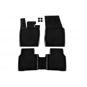 image-48-Specific rubber mats suitable for Volkswagen ID.7 sedan, wagon after 2023, 3-piece set, black color