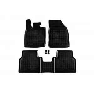 image-62-Specific rubber mat suitable for Skoda ENYAQ IV after 2020, EV version, without the tunnel in the middle in the second row, 3-piece set, black color
