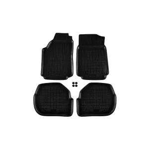 image-68-Specific rubber mats suitable for Audi 100 1982-1994, A6 1994-1997, 4-piece set, black color