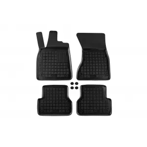 image-77-Specific rubber mats suitable for Audi A7 Sportback 2010-2017, A6 sedan C7 2011-2018, 4-piece set, black color