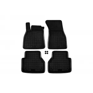 image-4-Specific rubber mats suitable for Audi A6 sedan, wagon after 2018, 4-piece set, black color