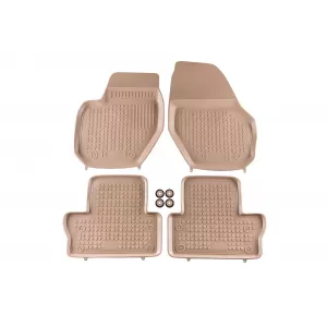 image-10-Specific rubber mats suitable for Volvo XC60 2008-2017, S60 2010-2018, V60 2011-2018, 4-piece set, beige color