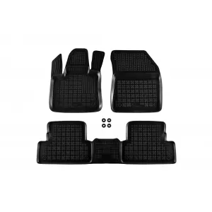 Specific rubber mats suitable for Opel Grandland X after 2017, 3-piece set, black color-image-6213889