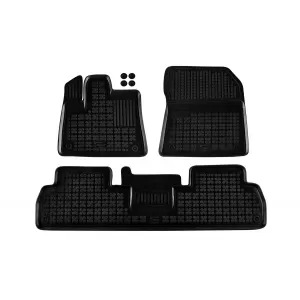 image-37-Specific rubber mats suitable for Citroen Berlingo Multispace, Peugeot Rifter, Opel Combo is Life, Toyota Proace City Verso, 5 seats, after 2018, 3-piece set, black color