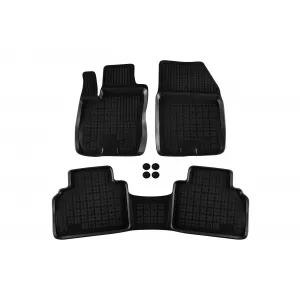 image-53-Specific rubber mats suitable for Ford Tourneo Courier after 2014, 3-piece set, black color
