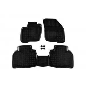 image-57-Specific rubber mats suitable for Ford Edge after 2016, 3-piece set, black color