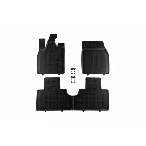 image-68-Specific rubber mats suitable for Ford Mustang Mach-E after 2020, 3-piece set, black color