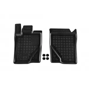 image-73-Specific rubber front mats suitable for Ford Ranger after 2022, for single cab, version Raptor, Wildtrak, 2-piece set, black color