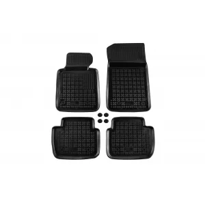 image-75-Specific rubber mats suitable for BMW 3 Series E46 1998-2007, E90 sedan, E91 wagon 2004-2012, 4-piece set, black color
