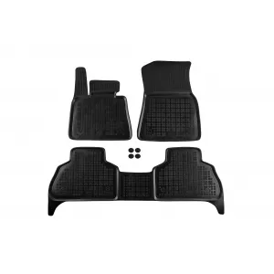 image-25-Specific rubber mats suitable for BMW X5 G05 after 2018, 3-piece set, black color
