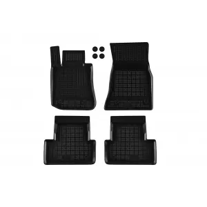 image-37-Specific rubber mats suitable for BMW i4 G26 Gran Coupe, eDrive 40 after 2021, 4-piece set, black color