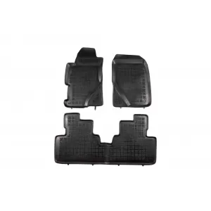 image-66-Specific rubber mats suitable for Honda Civic sedan 2001-2006, 3-piece set, black color