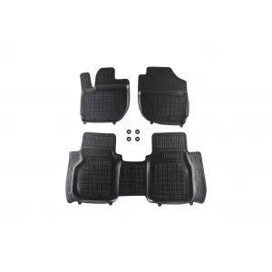 image-72-Specific rubber mats suitable for Honda Jazz after 2015, 3-piece set, black color