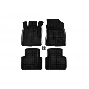 image-73-Specific rubber mats suitable for Honda Civic hatchback, sedan 2017-2021, 4-piece set, black color