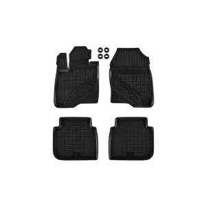 Specific rubber mats suitable for Honda CR-V PHeV after 2023, 4-piece set, black color-image-6214614