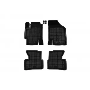 image-2-Specific rubber mats suitable for Kia Rio 2005-2011, 4-piece set, black color