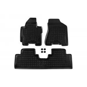image-5-Specific rubber mats suitable for Kia Sportage 2004-2010, 3-piece set, black color