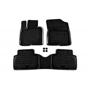 image-25-Specific rubber mats suitable for Kia Sorento after 2020 with 7 seats including third row seats, 3-piece set, black color