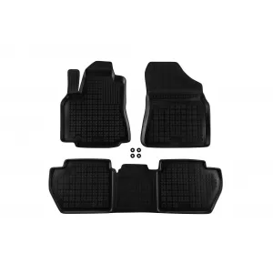image-39-Specific rubber mats suitable for Citroen Berlingo, Peugeot Partner 2008-2018, 3-piece set, black color