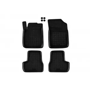 image-40-Specific rubber mats suitable for Citroen C3 2009-2016, 4-piece set, black color