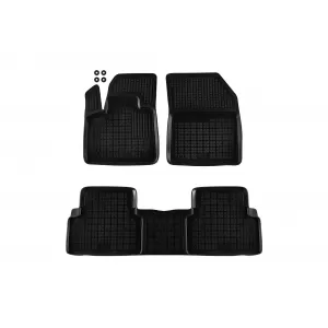 image-54-Specific rubber mats suitable for Citroen C5 Aircross after 2017, 3-piece set, black color