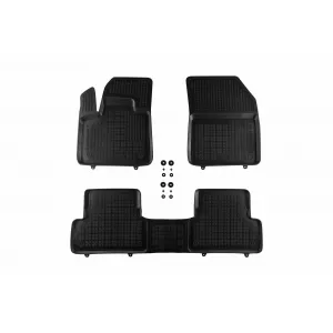 image-70-Specific rubber mats suitable for Peugeot 3008 PHEV 4x2, 4x4 2020-2024, 3-piece set, black color