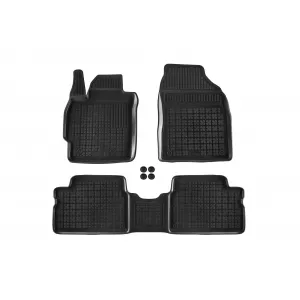 image-74-Specific rubber mats suitable for Toyota Auris, Corolla 2006-2013, 4-piece set, black color