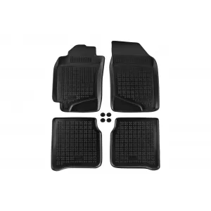 image-75-Specific rubber mats suitable for Toyota Corolla 1995-2000, 4-piece set, black color