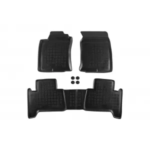 image-1-Specific rubber mats suitable for Toyota Land Cruiser J120 2002-2009, 3-piece set, black color