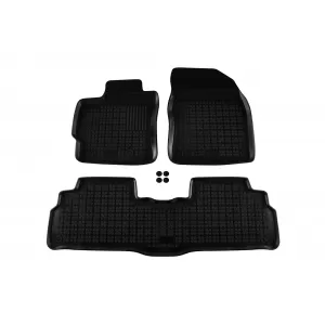 image-2-Specific rubber mats suitable for Toyota Verso 2009-2018, 3-piece set, black color