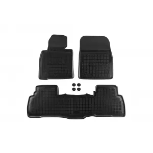 image-3-Specific rubber mats suitable for Toyota Land Cruiser J200 V8 after 2008, 3-piece set, black color