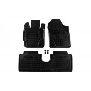 image-9-Specific rubber mats suitable for Toyota Yaris 2011-2019, 3-piece set, black color