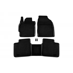 image-14-Specific rubber mats suitable for Toyota Corolla 2012-2018, 3-piece set, black color