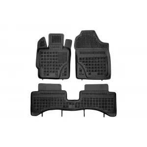 image-18-Specific rubber mats suitable for Toyota Yaris Hybrid 2014-2019, 3-piece set, black color