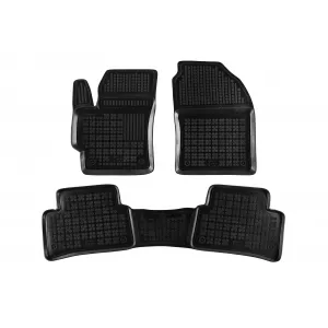 image-23-Specific rubber mats suitable for Toyota Corolla hatchback, Hybrid after 2018, 3-piece set, black color