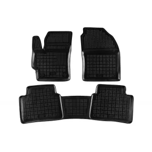 image-24-Specific rubber mats suitable for Toyota Corolla sedan, wagon, Hybrid after 2018, 3-piece set, black color