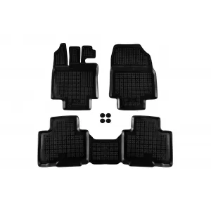 image-29-Specific rubber mats suitable for Toyota Highlander IV all models with 5 seats after 2019, 3-piece set, black color