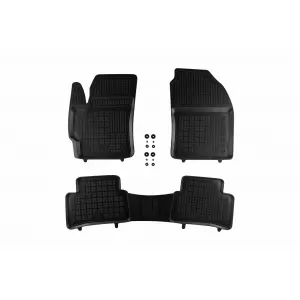 image-33-Specific rubber mats suitable for Toyota Corolla Cross Hybrid 4x4, 2x4 after 2022, 3-piece set, black color