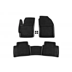image-35-Specific rubber mats suitable for Toyota Corolla sedan, wagon, HeV after 2024, 3-piece set, black color