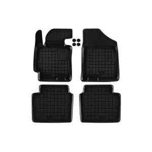 image-60-Specific rubber mats suitable for Hyundai Elantra 2010-2016, 4-piece set, black color