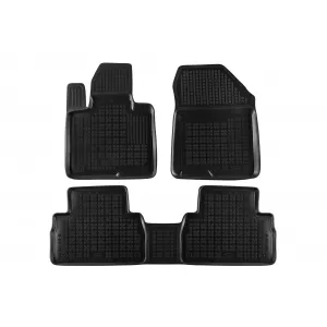 image-69-Specific rubber mats suitable for Hyundai Santa Fe after 2018, 3-piece set, black color