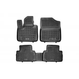 Mănuși de cauciuc specifice potrivite pentru Hyundai Santa Fe Hybrid după 2020 cu 5 locuri, set de 3 piese, culoare neagră-image-6215585
