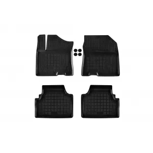 image-76-Specific rubber mats suitable for Hyundai Kona Electric 2018-2023, 4-piece set, black color