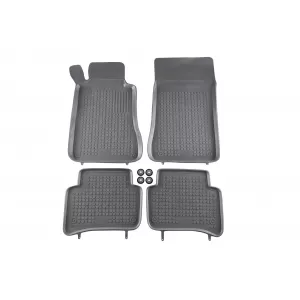 image-2-Specific rubber mats suitable for Mercedes C class W203 2000-2007, 4-piece set, grey color