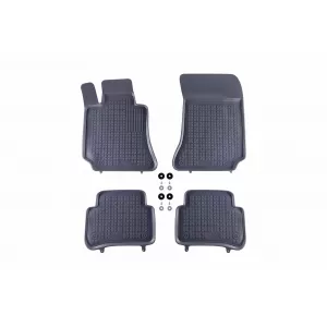 image-12-Specific rubber mats suitable for Mercedes E class W212 2009-2016, 4-piece set, grey color