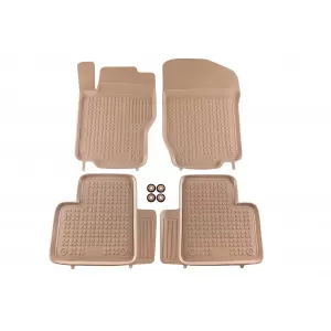 image-15-Specific rubber mats suitable for Mercedes ML W164 2005-2011, GL X164 2006-2012, 4-piece set, beige color