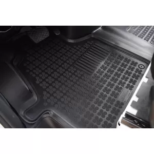 Specific rubber mat suitable for Mercedes Sprinter 2006-2020, VW Crafter 2006-2016, 1-piece set, black color-image-6215769