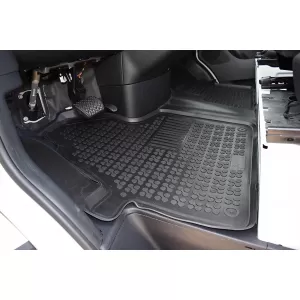 Specific rubber mat suitable for Mercedes Sprinter 2006-2020, VW Crafter 2006-2016, 1-piece set, black color-image-6215770