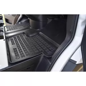 Specific rubber mat suitable for Mercedes Sprinter 2006-2020, VW Crafter 2006-2016, 1-piece set, black color-image-6215771